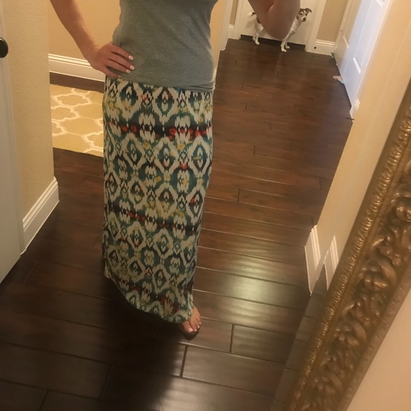 Long maxi print skirt - Picture 1 of 5